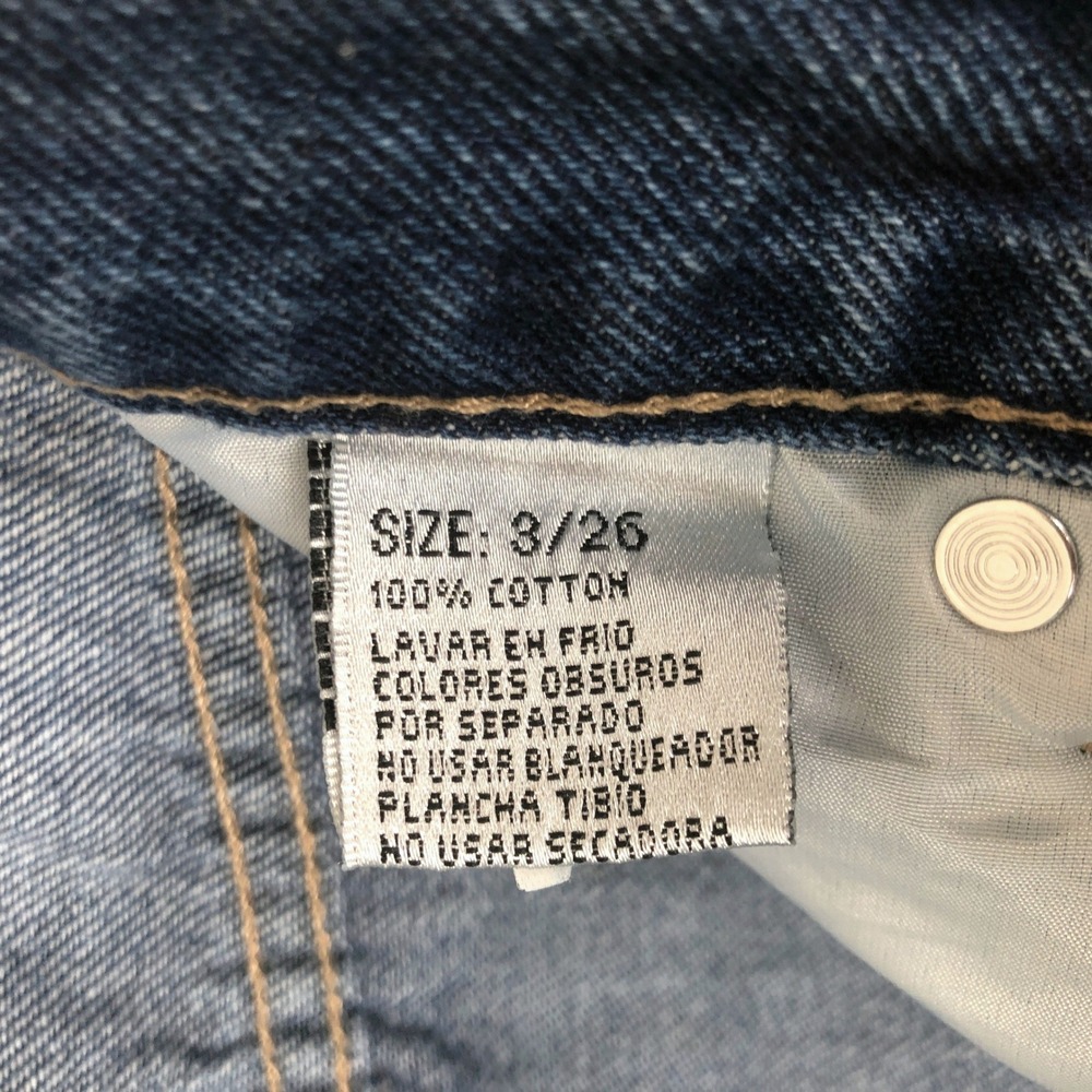 BAMBOO High Waisted Wide Leg Jeans Sz 3/26 Medium Wash Blue Denim Casual Relaxed - Picture 6 of 10